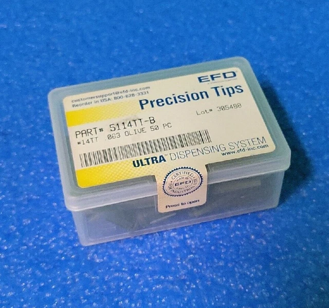 EFD 5114TT-B  SmoothFlow Tapered Tip 14 Gauge, Olive | Nordson 7018052 50pc/Box