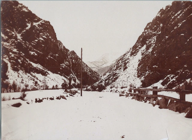 Ancien Tirage Photo Vintage - Sauts à Ski à Morez, France (circa 1880) - Authentique Collection