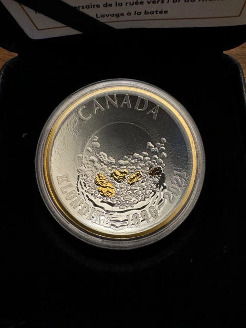 2021'Panning for Gold-Klondike Gold Rush' Prf $25 Fine Silver (RCM 202289)(20221
