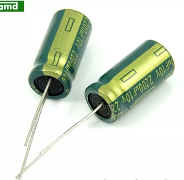 4x Panasonic FM 2200uF 10v Low-ESR impedance radial capacitors caps 105C 12.5mm