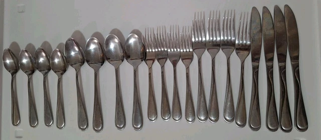 Add Some Classic Style To Your Table With This Avignon 1 Place Setting By Hampton Silversmiths – Pre-owned Stainless Steel Flatware With A Satin Finish.