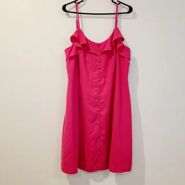 Kensie Women's Luxury Crepe Strappy Ruffle Pink Dress NWOT Sz XL