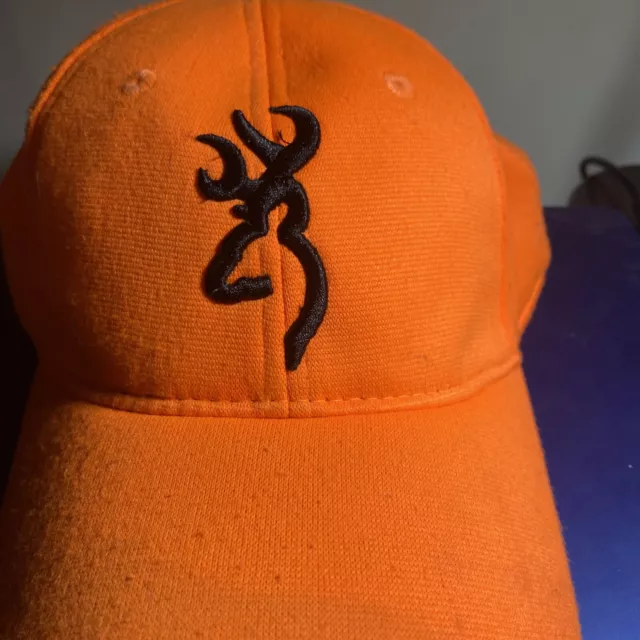 Browning Blaze Orange Hunting Hat Safety Cap with 3-D Buckmark One Size