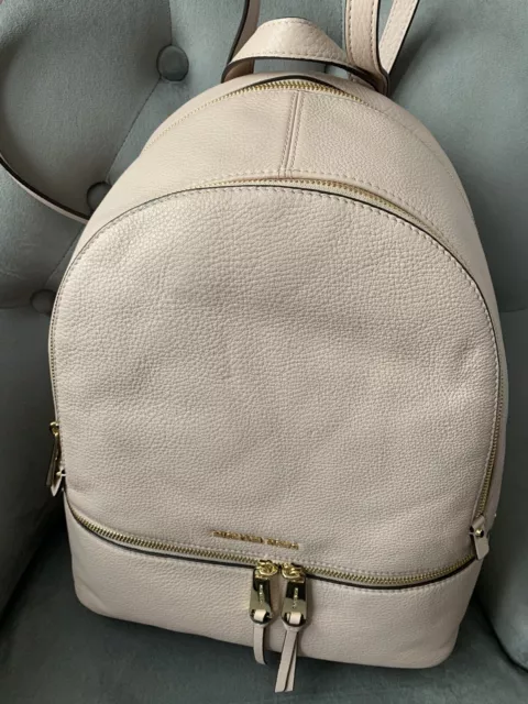 GENUINE Large  Michael Kors Backpack / Bag / Leather/ Soft Pink / Zip Around/New