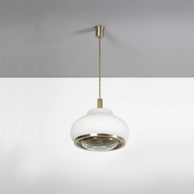 Lampadario Vintage Anni 60 Vetro Lumi Milano Torlasco Sciolari Stilnovo Artemide