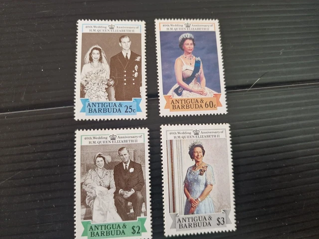 Antigua And Barbuda 1988 Sg 1149-1152 Royal Ruby Wedding  Mnh
