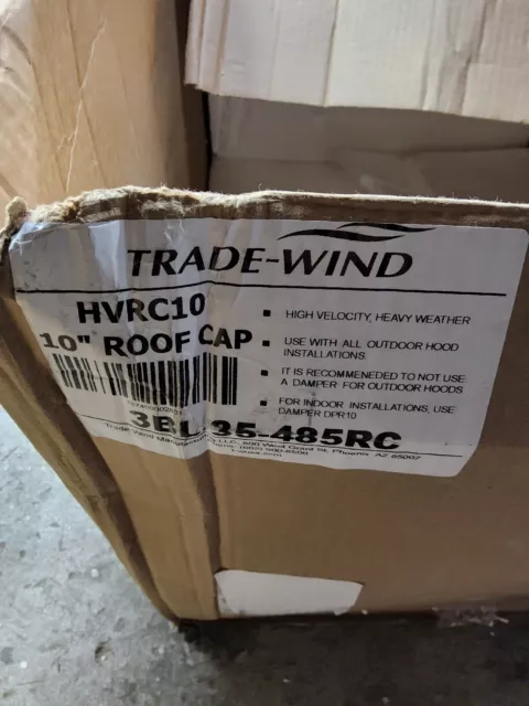 Trade Wind HVRC10 10"roof Cap 3BL-35-485RC