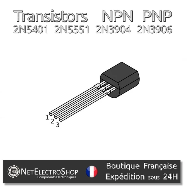 Lot De 2 Transistors PNP Zetex FZT951TA (RS 169-4145) - Neuf