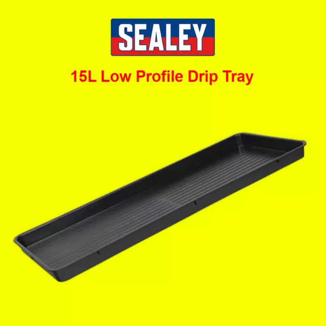 Sealey Workshop Garage Oil Fuel Drip Tray Pan Pits Low Profile 15ltr 100x40x5cm