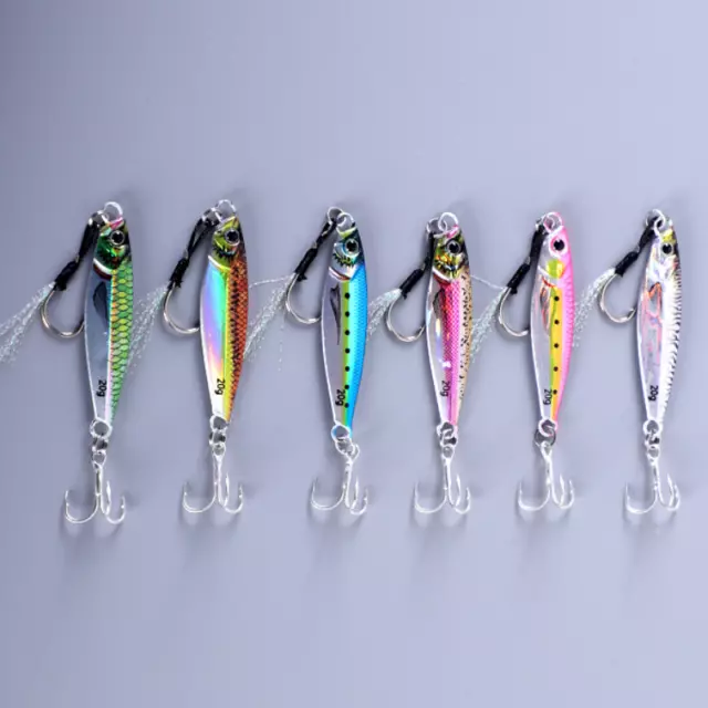 6 PACK OFFSHORE Micro Butterfly Metal Jigs Fishing Lure 10-60g