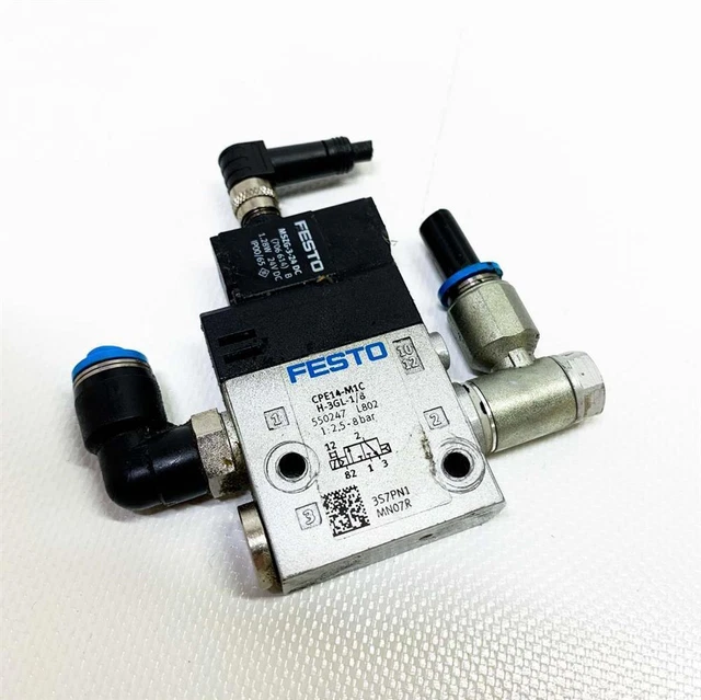 Festo CPE14-M1CH-3GL-1/8 1,28W, 24V DC IP00, Elettrovalvola 8 bar