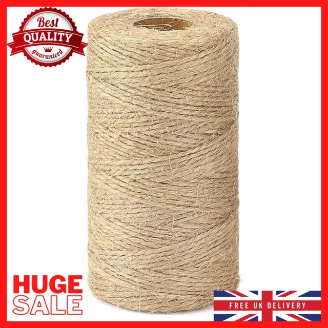 5mm Jute, Large Roll of Natural Jute Rope 328 Feet, Heavy Duty and Thick  Rope