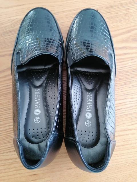 LADIES BLACK PAVERS Slip On Shoes New Size 42 but more like 41 UK8 10.00 PicClick UK