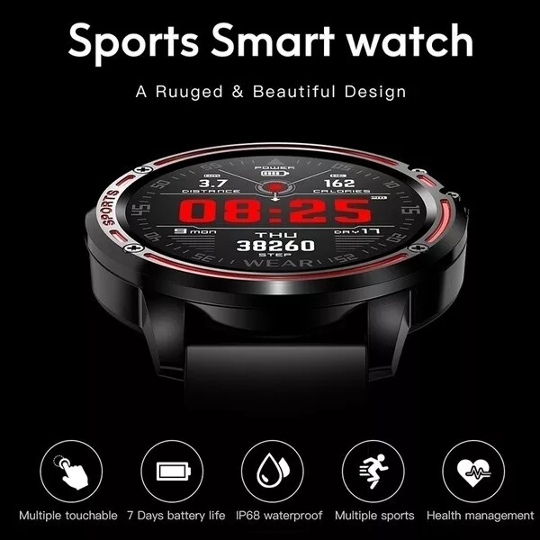 L8 Smart Watch Men ECG + PPG IP68 Waterproof Blood Pressure Heart Rate Fitness