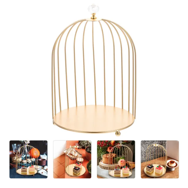 Supporto per dessert in ferro organizer trucco gabbia per uccellini candela vassoio frutta
