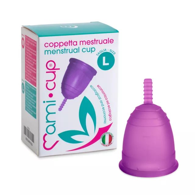 Mamicup® Coppetta Mestruale L Lilla Certificata FDA in Silicone Medicale