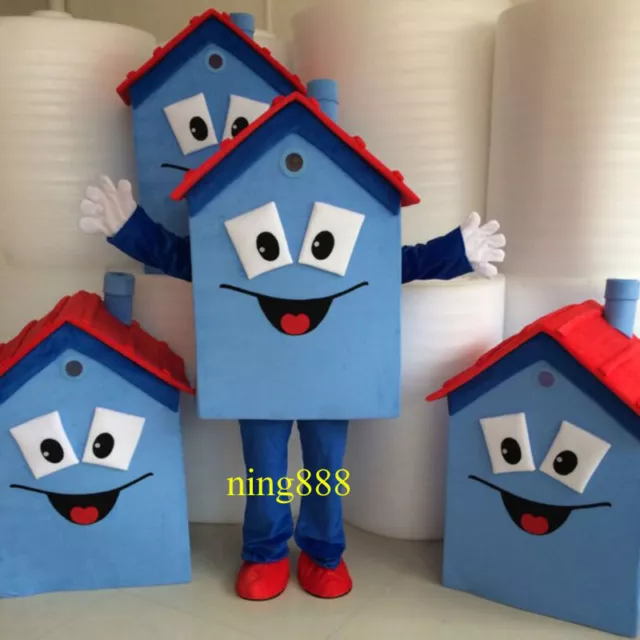 2022 Blue House Mascot Costume Festival Fancy Dress Adult Party Clothing Gfit