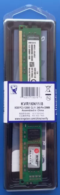 1 MODULO DI MEMORIA ram Kingston 8 GB ddr3-1600 MHz DIMM SDRAM PC3 DESKTOP