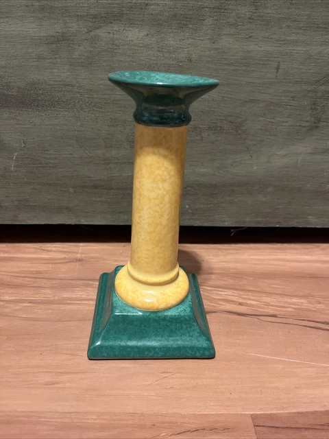 Laure Japy Paris Limoges France Candlestick Green And Yellow Laure Japy Paris Limoges France Candlestick Green And Yellow
