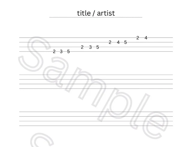 UKULELE &amp; BASS Tablature Blank Template PDF Download Printable A4 Page ...