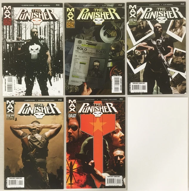 THE PUNISHER Marvel Max 2007 lot of 5 comics # 41 42 43 44 45 (8.0/9.0 Grade)