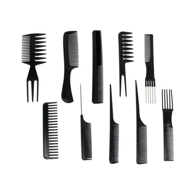 10Pcs/Set Hair Combs Hairdressing Hair Style Barber Plastic Comb Brush Comb Set