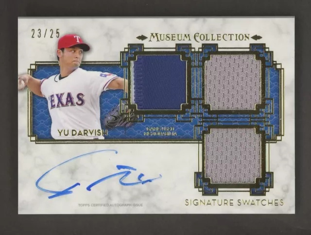 2014 Topps Museum Collection Yu Darvish Signature Swatches Auto #SST-YUD, #/25