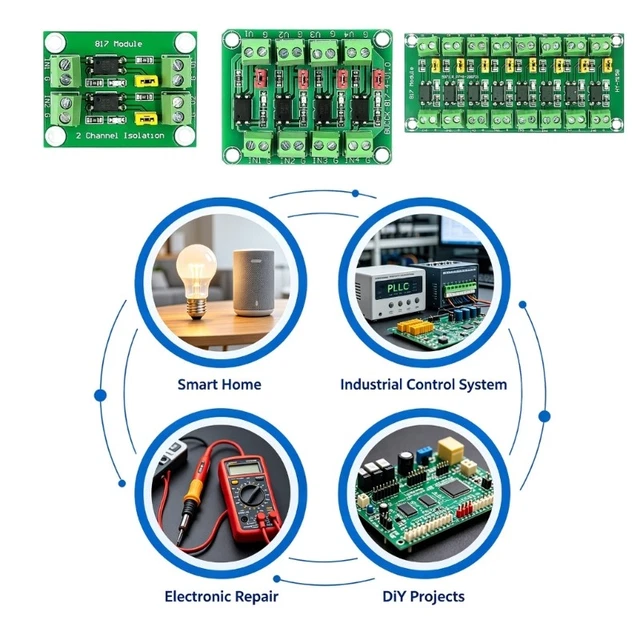 COMPACTLY PC817 OPTOCOUPLER Isolator Module for Electrical Signals ...