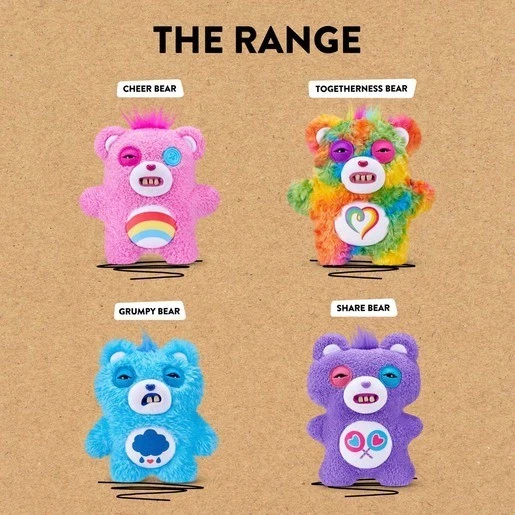 FUGGLER CARE BEARS Grumpy Cheer Share Togetherness Plush Funny Ugly ...