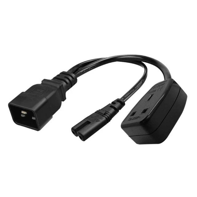 C20 to C7 UK Power Cord IEC320 C20 Male to UK C7 Female Power Converter