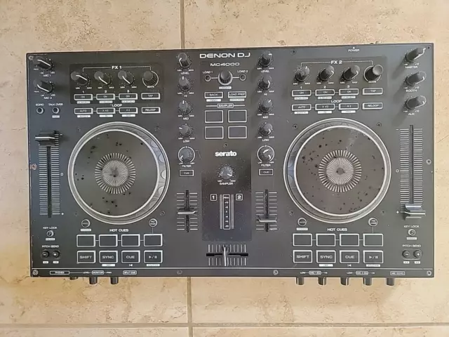 Denon MC4000 2 Channel DJ Interface Serato Controller No Power Cord