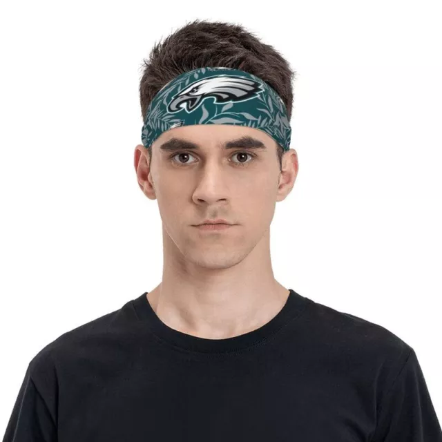 2pcs Philadelphia Eagles Sports Sweatband Yoga Gym Running Stretch Headband