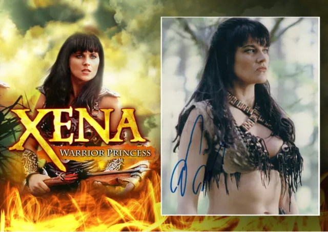Lucy Lawless Signed  Xena: Warrior Princess A3 Photo Mount Display AFTAL & UACC