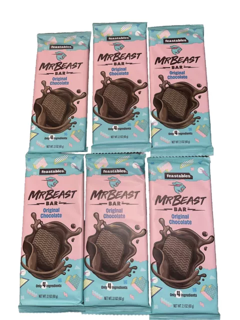 Mr Beast Feastables ORIGINAL CHOCOLATE Bar 2.1 oz - FREE SHIP