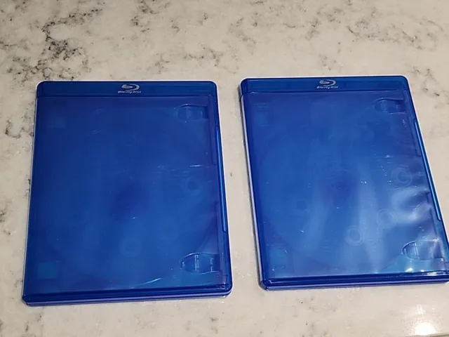 2 Pack Blu-Ray Cases with Logo 3 Disc Holder Like New similar to Viva Elite