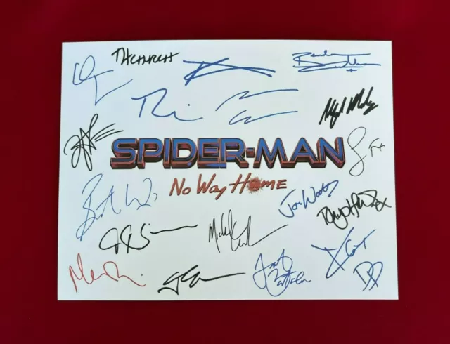 Spider-Man: No Way Home Title Card Cast-Signed- 8.5 x 11- Autograph Reprints