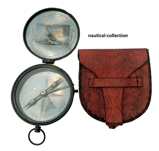 Titanic Compass Brass Vintage Antique Nautical Pocket Gift Maritime Collectible