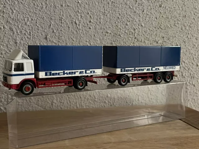 herpa man f 8 Planhängerzug 2/3 A Spedition Becker &Co Neuwied