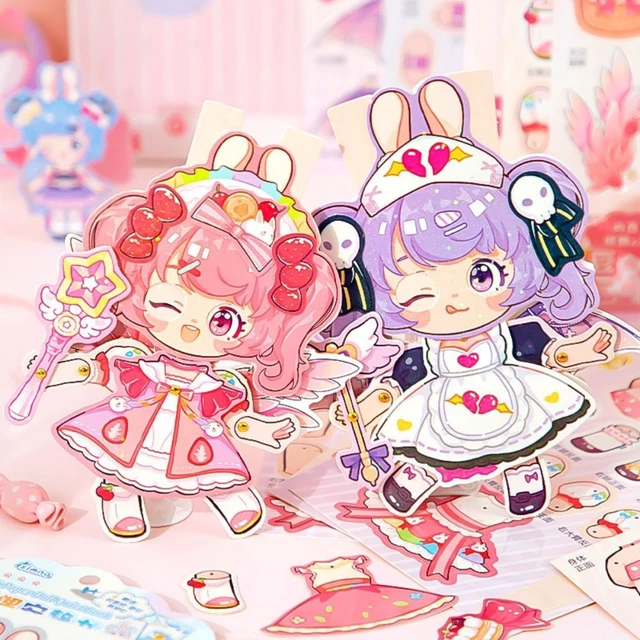 Anime Activity Books Girls 3D Paper Doll Movable Joint Paper Doll  Toddlers