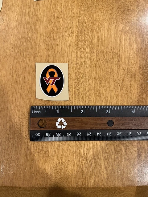 Virginia Tech Hokies 2007 Shooting Memorial Mini Helmet Decal