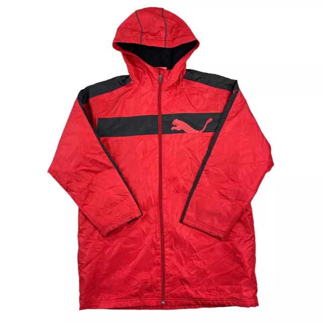 Puma Red Jacket Lightweight Hooded Boys 15-16 Years