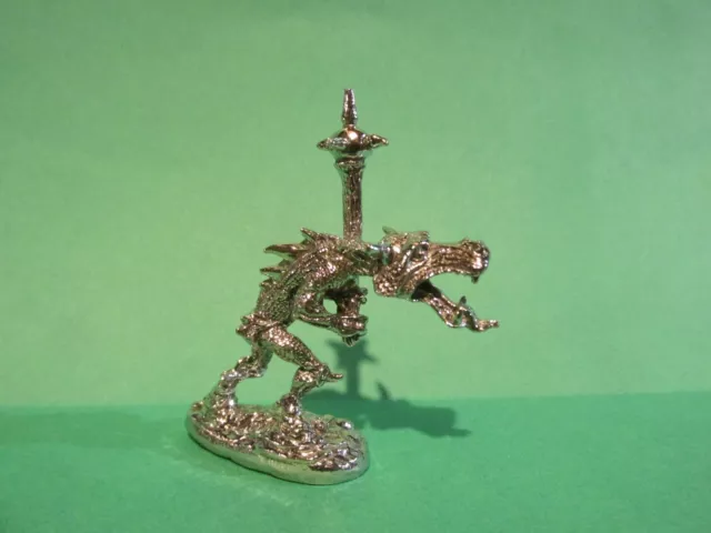 Highly Detailed Pewter Warrior Monster Dragon Figurine