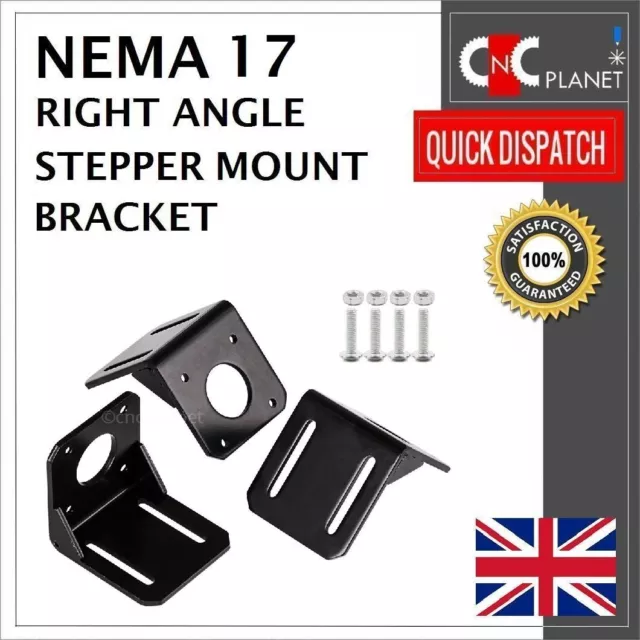 Nema 17 42mm Stepper Motor Mount Angle L Bracket + Screws CNC 3D Printer UK FAST