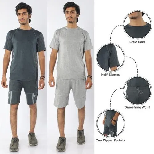 Mens Contrast Side Patch Top Shorts Fleece Co-ord Set Loungewear Gym Short Set