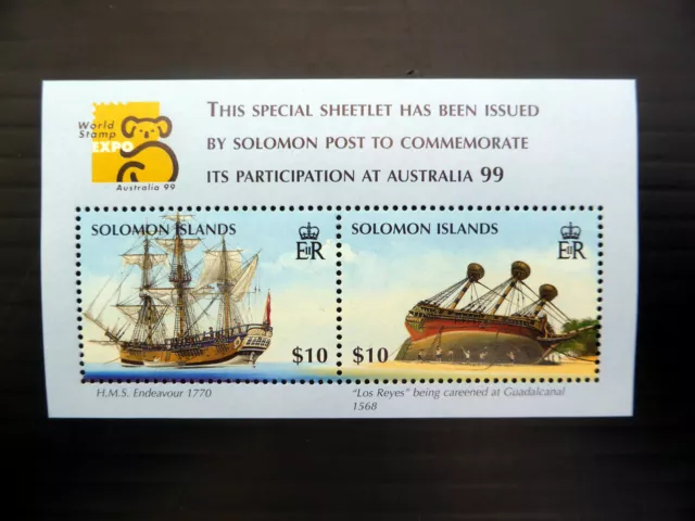 SOLOMON ISLANDS Wholesale 1999 World Stamp Expo $10 Ships M/Sheet x 50 FP1086