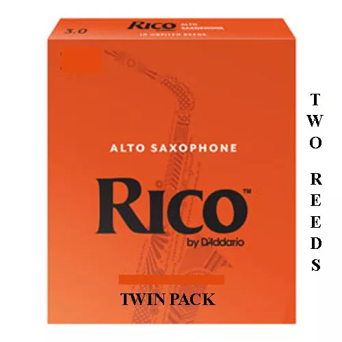 Twin pack Rico Alto Orange Saxophone 2 Reeds Strengths 1.5 2 2.5 3 3.5 Free Del