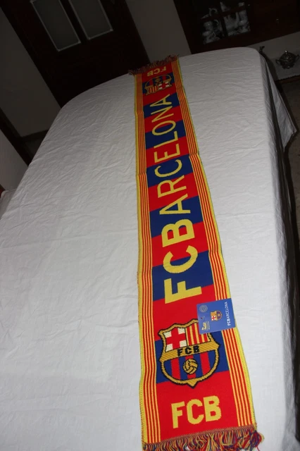 Écharpe Officielle FC Barcelone - Couleurs De La Senyera Sur Les Deux Côtés - Neuve
