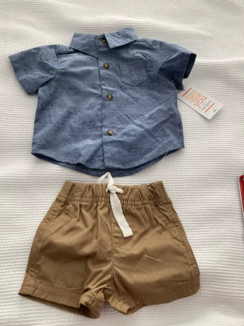 NWT: Just One You By Carters Baby Boy Short Set