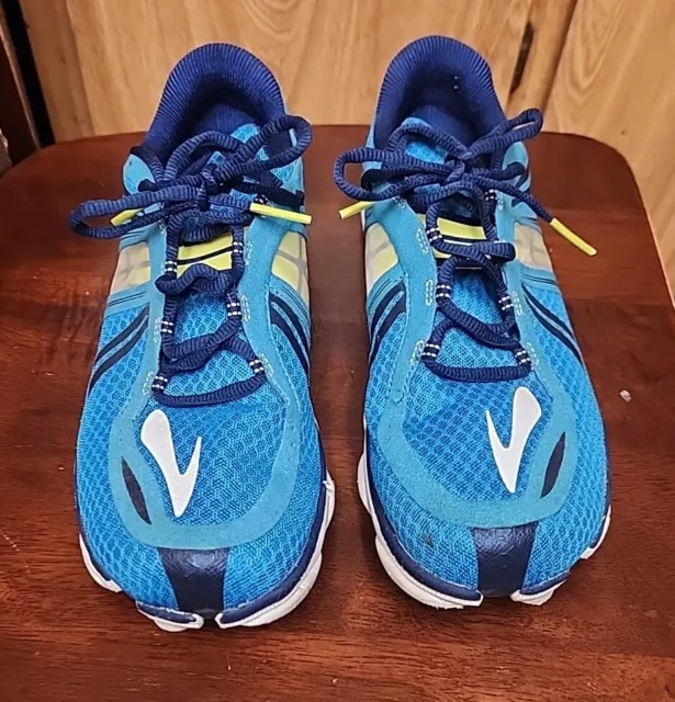 BROOKS PURE CONNECT 3 Athletic Trail Running Shoes Blue Lime Mens Sz 11 ...