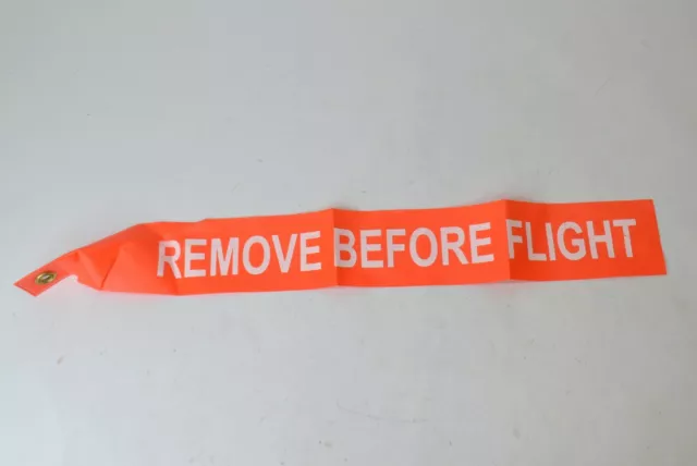 Remove Before Flight 24" Bright Orange Aircraft Safety Tag Flag Banner Hotrod